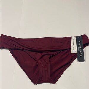 πLa Blanca Burgundy Bikini swim bathing suit Bottom NWT $57